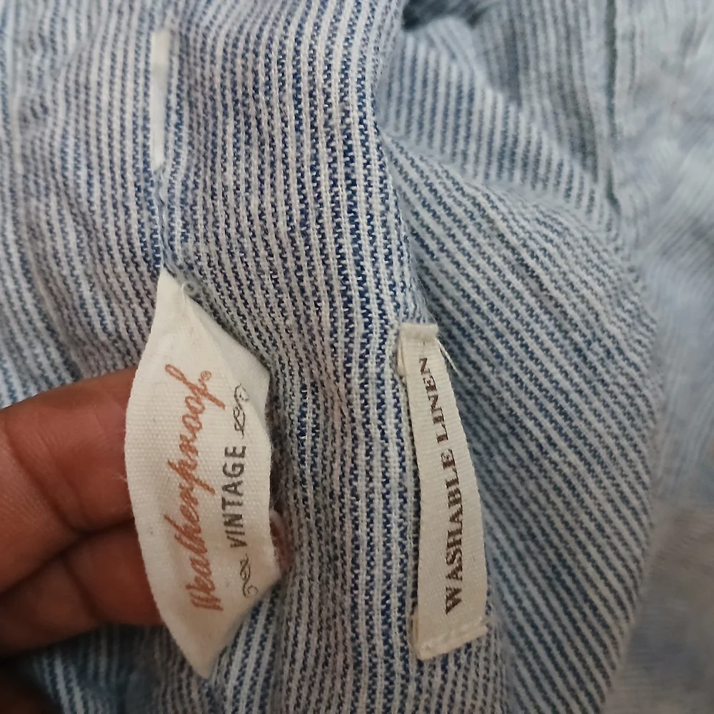 Weatherproof | Blue Shosrtsleeve Washable Linen Button Down Shirt Size XL - Picture 2 of 4